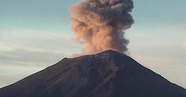 Imagen del volcán - Estación Altzomoni Foto CENAPRED