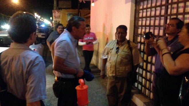 Ricardo Ortiz en instalaciones de casa de campaña en Irapuato.