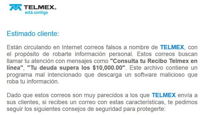 telmex virus