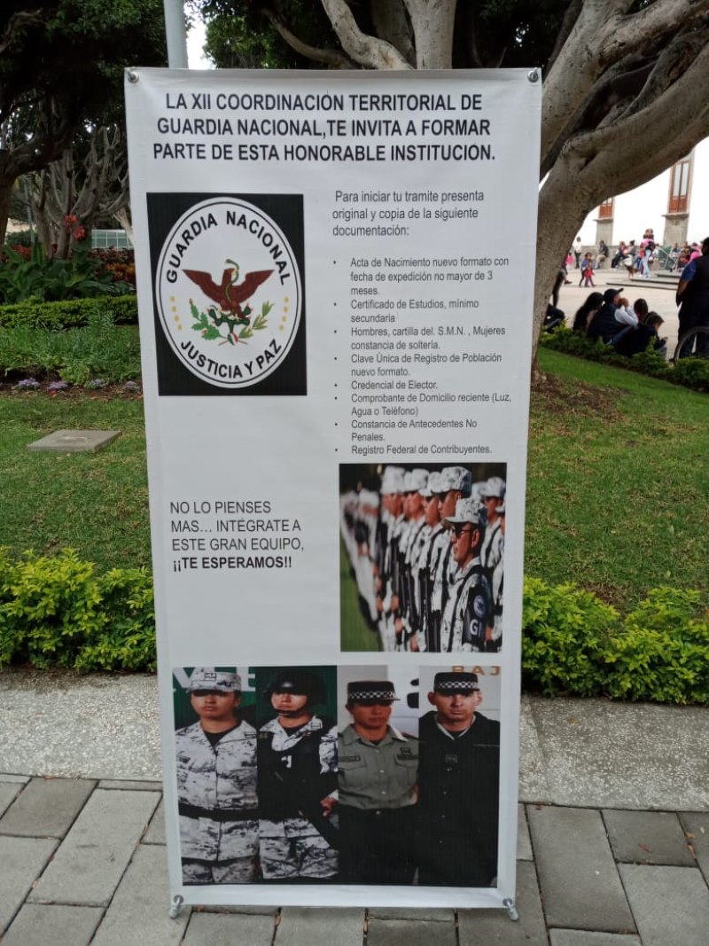 Explican proceso de reclutamiento de Guardia Nacional