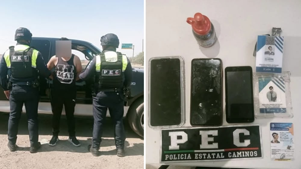 Detienen a hombre que se hacía pasar por policía, en Silao