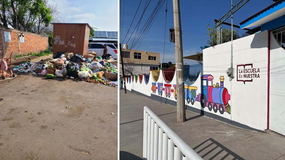 Denuncian tiradero de basura a metros de jardín de niños en Pénjamo